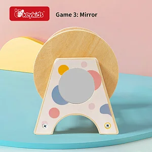 2025 New Montessori 3-in-1 Wooden Rolling Drum - Unisex Sensory Play Toy with Sound & Gear Functions for Toddlers W12F272